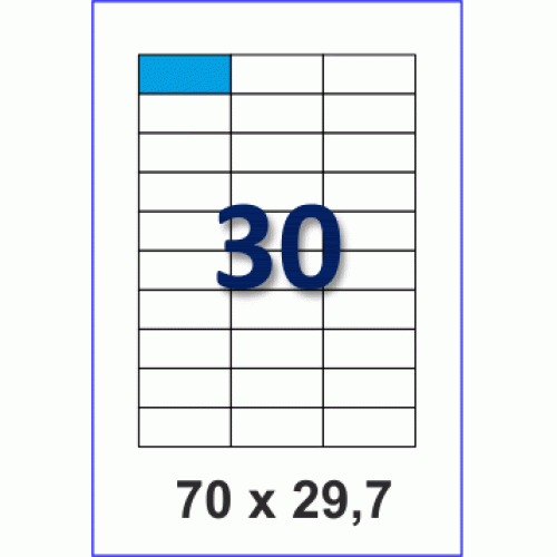 Етикетки а4 самоклейна 70х30 (30 на аркуші)