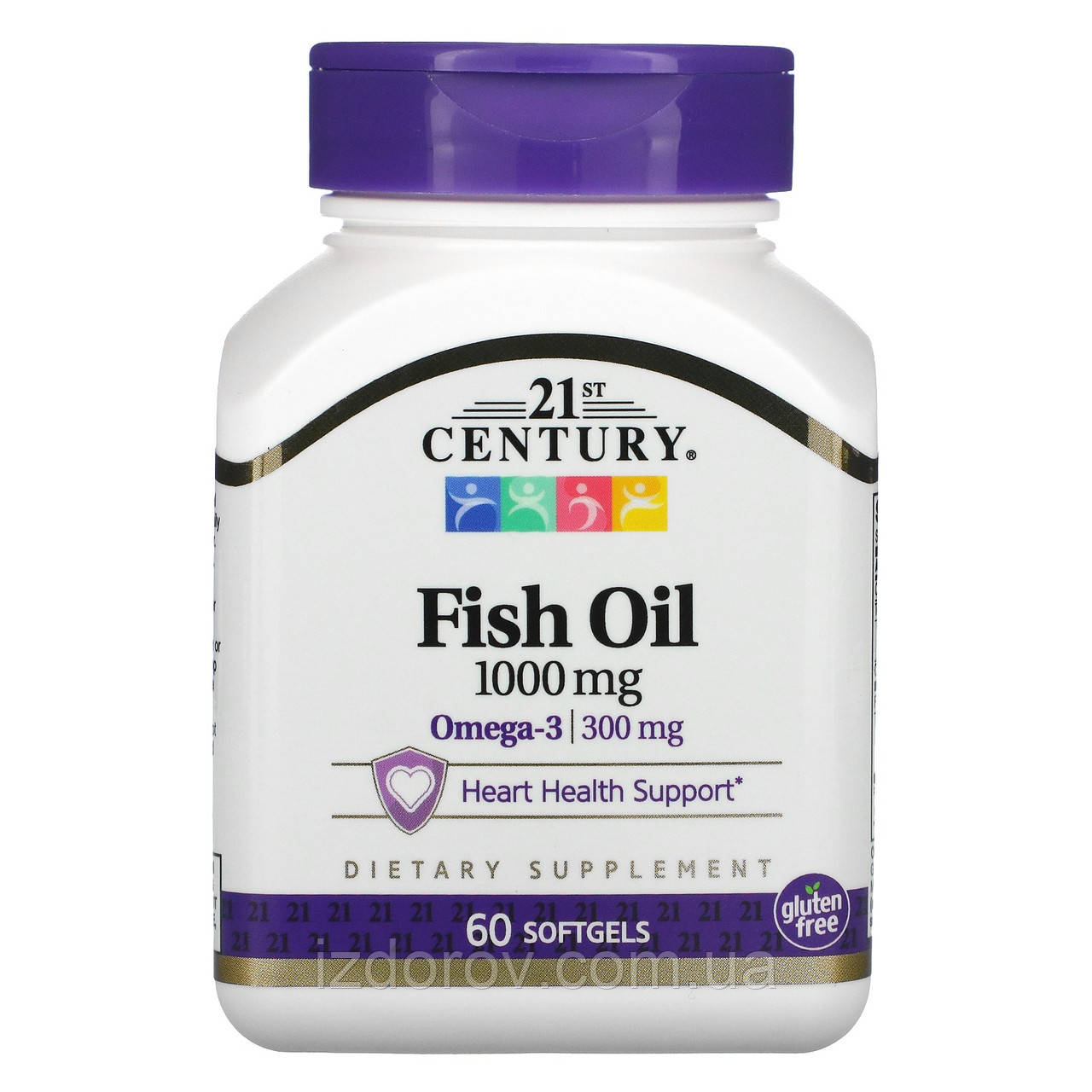 Риб'ячий жир 1000 мг 21st Century Fish Oil підтримка здоров'я серця 60 м'яких желатинових капсул