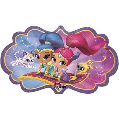 Фольговані гелієві кулі з героїнями мультфільму Shimmer and Shine серце, діаметр 48 см