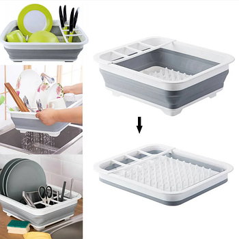 Сушарка для посуду складана силіконова Bowl tray multi-functional (KG-2425)