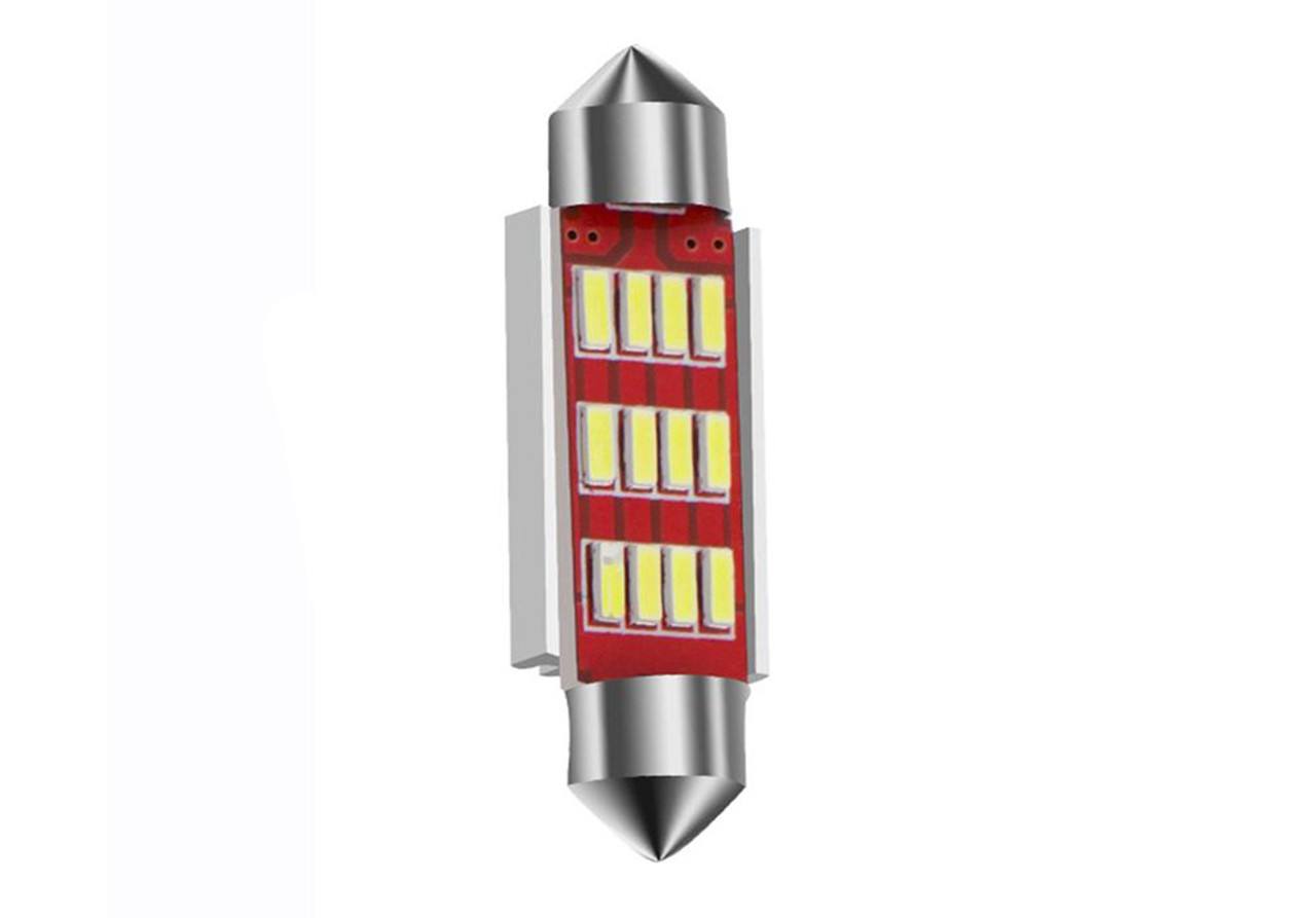 Світлодіодна автомобільна лампа T11 x 41mm SV8,5 12 SMD (4014) 12V WHITE