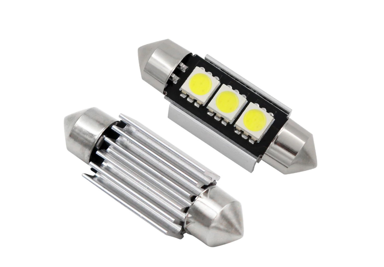 Світлодіодна автомобільна лампа T11 x 36 mm SV8,5 3 SMD (5050) 12 V WHITE з обманкою