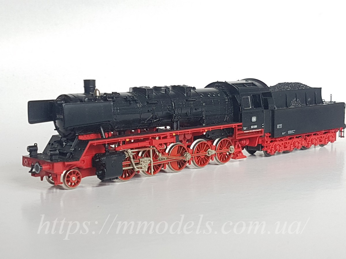 Fleischmann 4174 Масштабна модель паровозу серії BR50-008, приладдя DB,б/у масштабу Н0 1:87