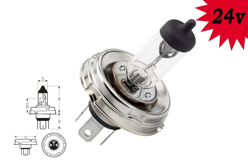 Галогенова лампа H4 24V 100/90W Р45t