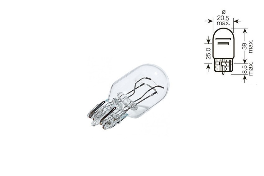 Автомобільна лампа T20 (W21/5W) 12V 21/5W W3x16q