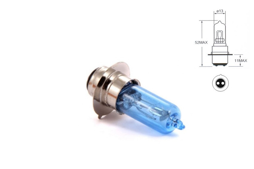 Галогенова лампа 12V 35/35W P15D-25-1 Blue однопелюсткова