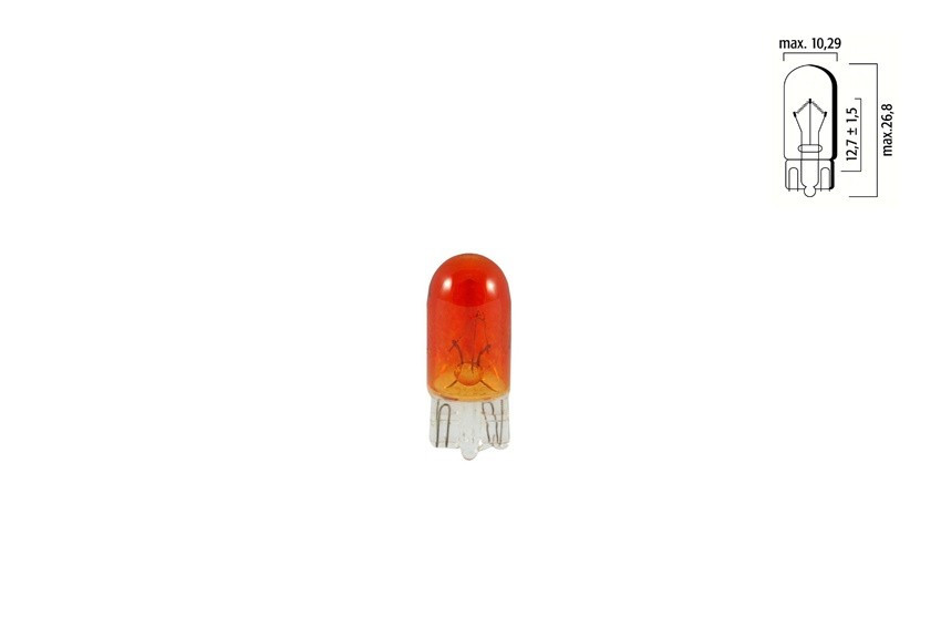 Автомобільна лампа 12V 5W W2,1x9,5d Amber