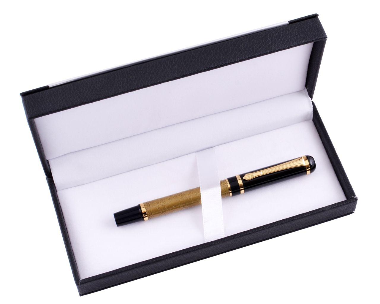 Подарочная ручка в коробке черная с золотом - фото 2 - id-p76493227