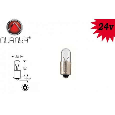 Автомобільна лампа Діалуч 24V 2W BA9s