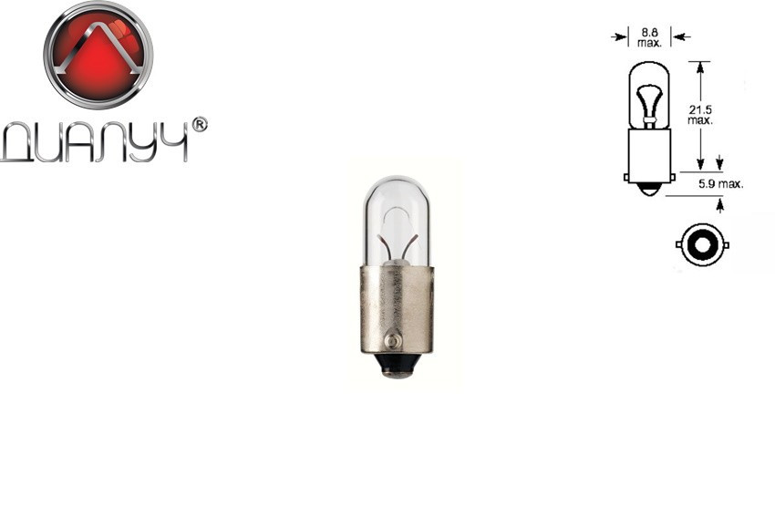 Автомобільна лампа Діапроменів 12 V 4 W BA9s, фото 1