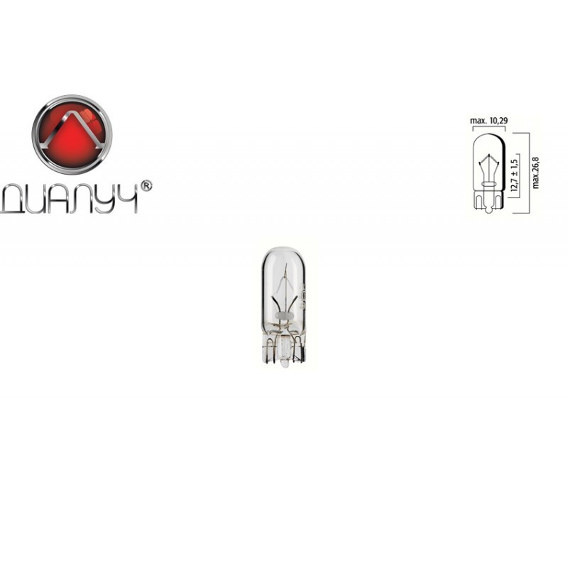 Автомобільна лампа Діапроменів T10 (W3W) 12 V 3 W W2,1x9,5d