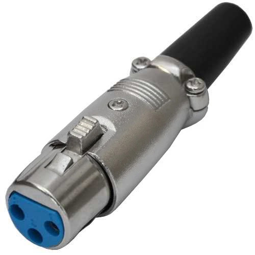 Гніздо CANON (XLR), 3pin, під шнур, металевий корпус, VK10761, 1уп-10шт
