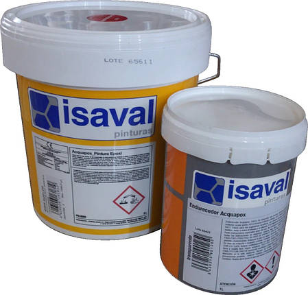 Аквапокс База — хімстійка епоксидна фарба для підлоги на водній основі, атласна (комп.4 л), фото 2