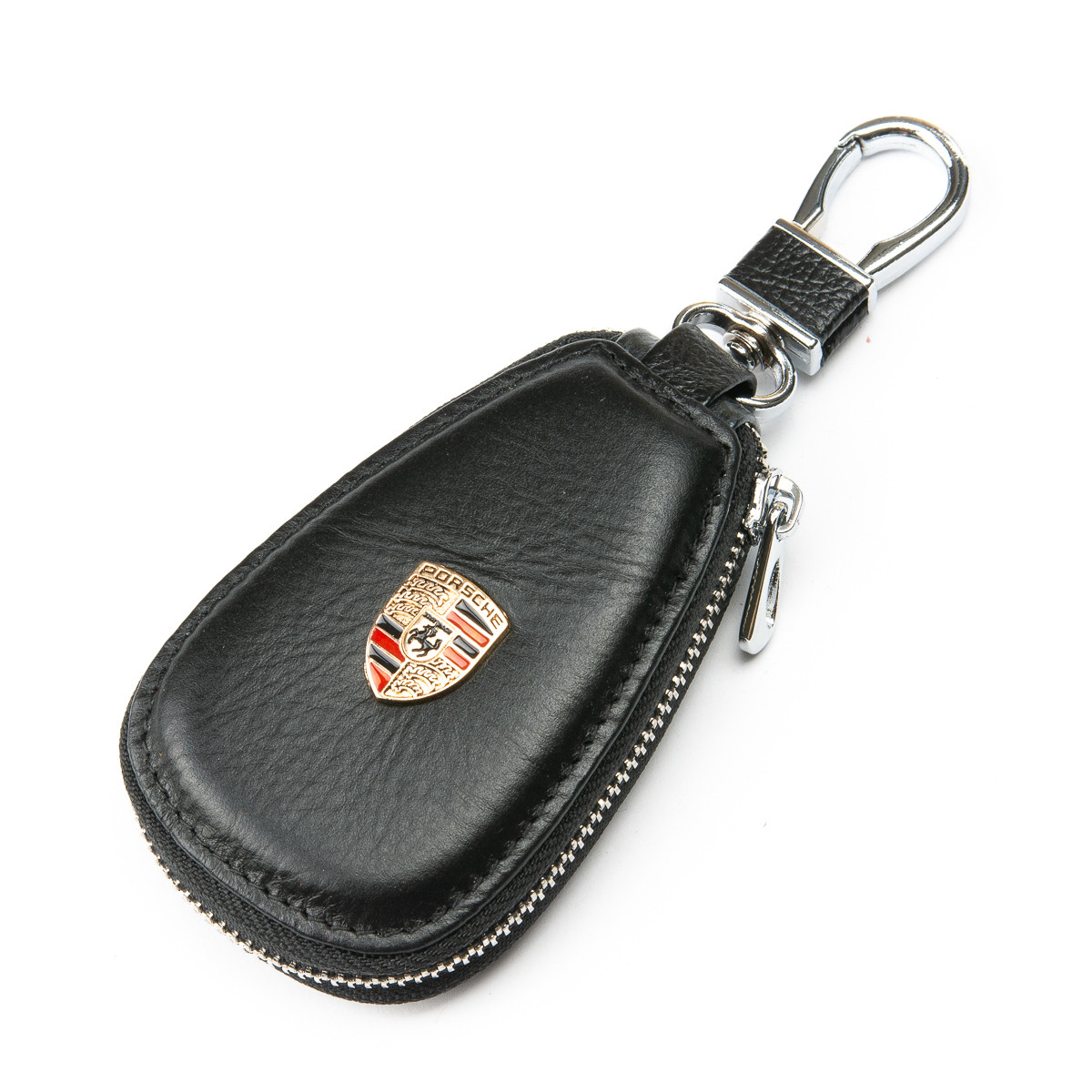 Ключниця для автомобільних ключів чорна шкіряна Dr.Bond F633
