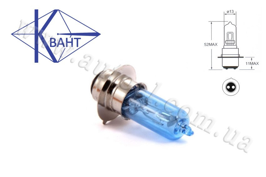 Галогенова лампа Квант 12V 35/35W P15D-25-1 Blue