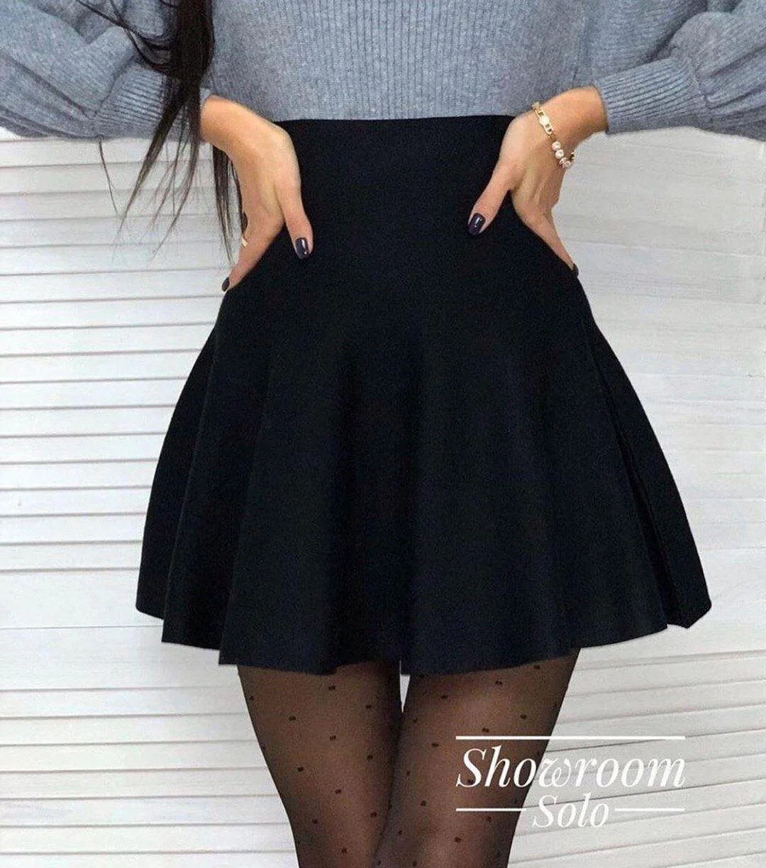 Эффектная Замшевая Расклешенная Короткая Юбка — Купить Недорого на Bigl ...