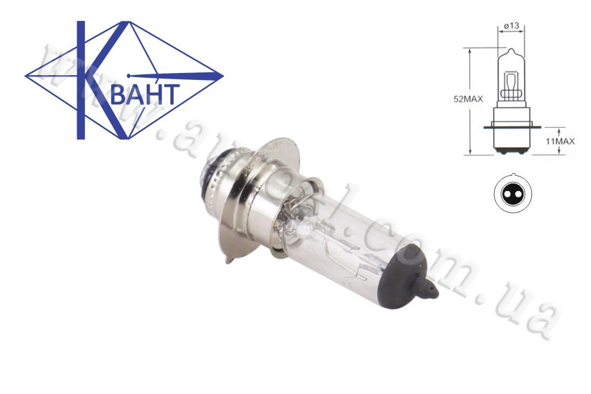 Галогенова лампа Квант 12V 35/35W P15D-25-1