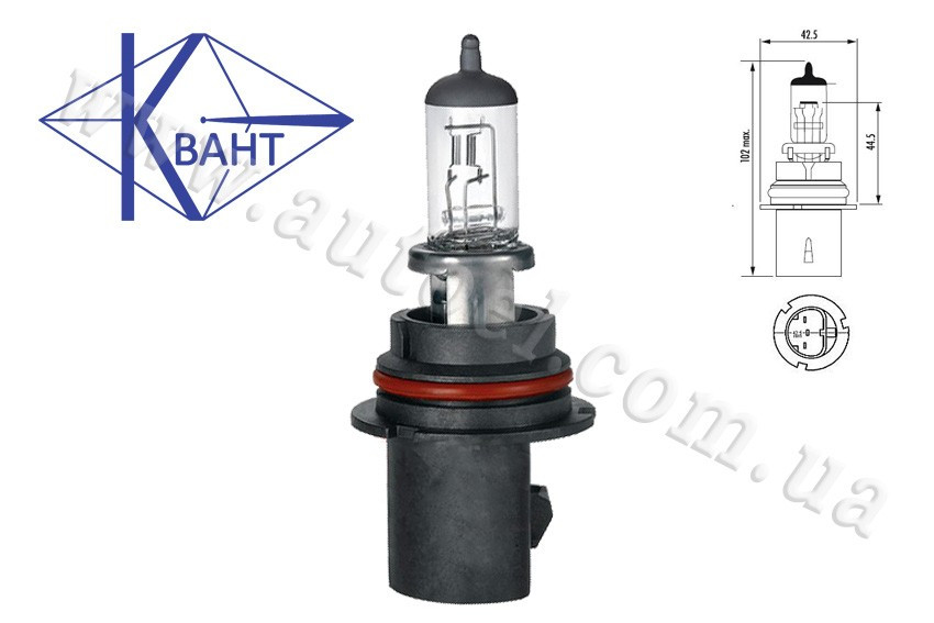 Галогенова автомобільна лампа Квант HB1 12V 65/45W P29t