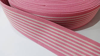 Гумка декоративна 5см. рожева в білу смужку