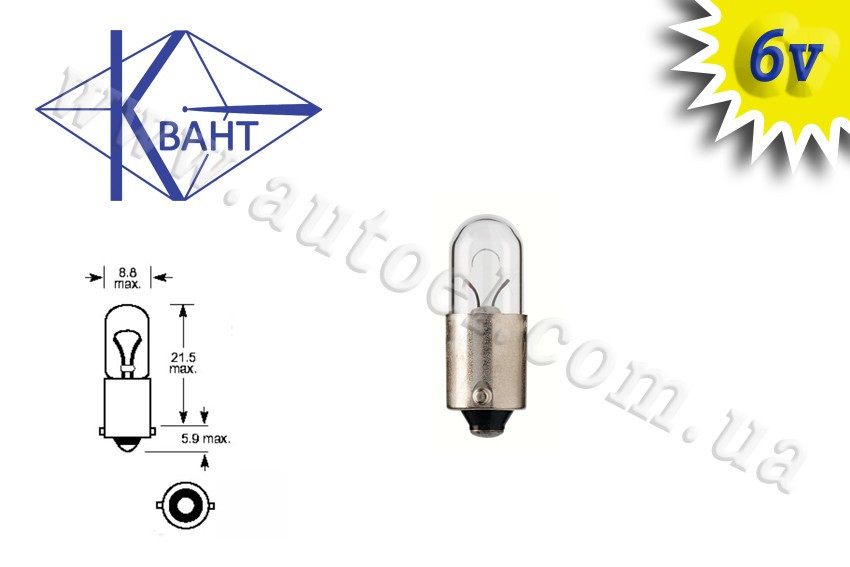 Лампа Квант 6V 4W BA9s