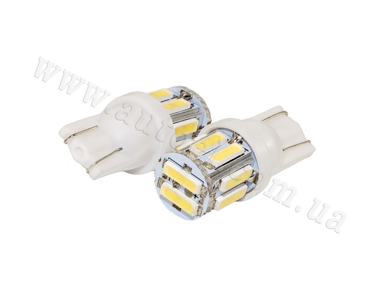 Світлодіодна автомобільна лампа T10 W2,1x9,5d 10 SMD (7014) 12 V WHITE
