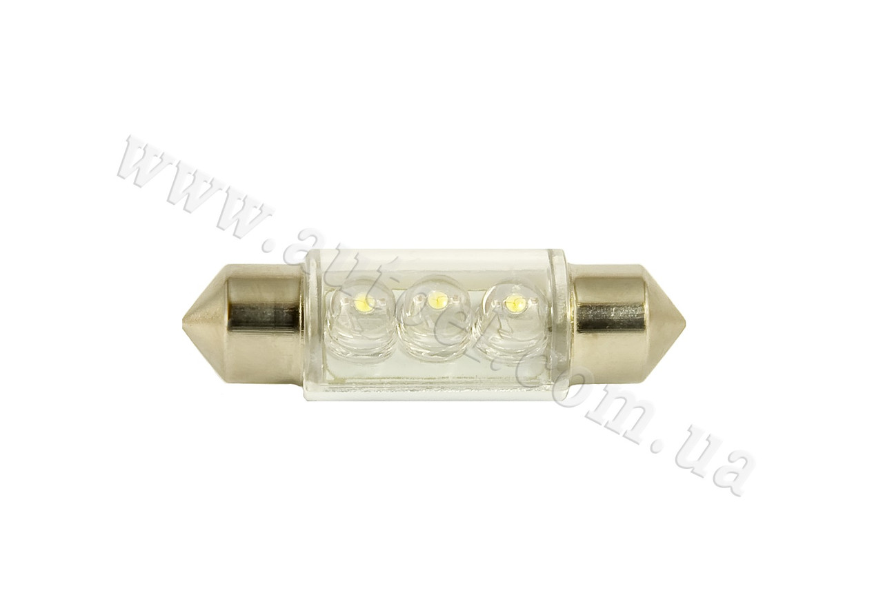 Світлодіодна автомобільна лампа T11 x 36 mm SV8,5 3 LED 12V