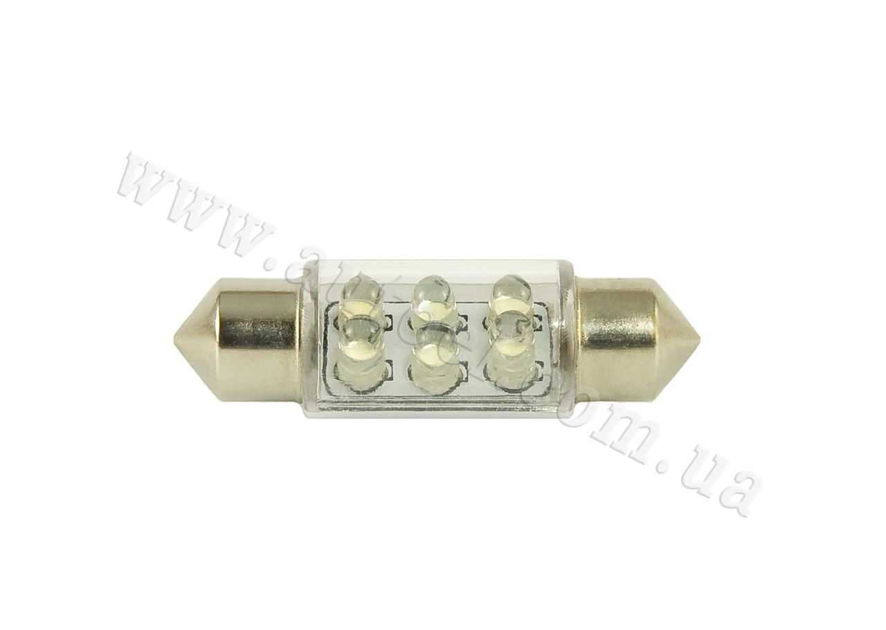 Світлодіодна автомобільна лампа T11 x 36mm SV8,5 6 LED 12V WHITE