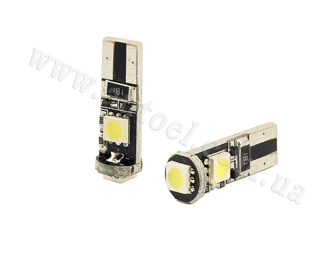 Світлодіодна автомобільна лампа T10 W2,1x9,5d 3 SMD (5050) 12 V WHITE