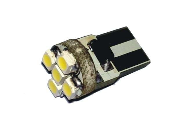 Світлодіодна автомобільна лампа T10 W2,1x9,5d 5 SMD (3528) 12 V WHITE
