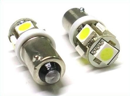 Світлодіодна автомобільна лампа T8,5 BA9s 5 SMD (5050) 12V, фото 1
