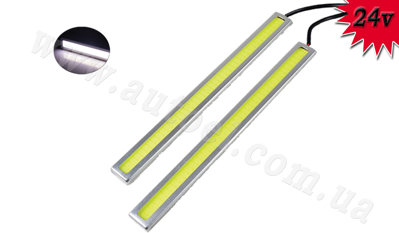 Денні ходові вогні DRL-COB-17-S  24V WHITE, фото 1