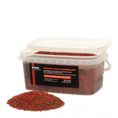 Пеллетс TechnoСarp Method & PVA Micropellets BOMG Mix 1,5кг