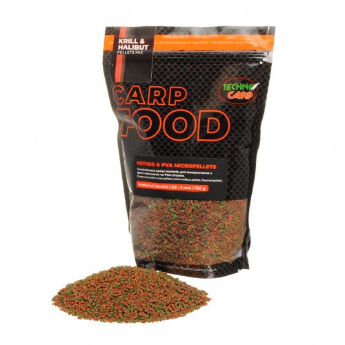 Пеллетс TechnoСarp Method & PVA Micropellets Krill & Halibut Mix