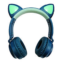 Беспроводные наушники ZW-028 Cat Ear Bluetooth с кошачьими ушками и LED подсветкой Зеленый