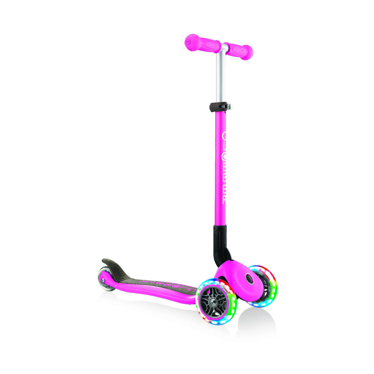 Дитячий самокат GLOBBER PRIMO FOLDABLE LIGHTS, рожевий, від 3 років, до 50кг. (432-100-2)