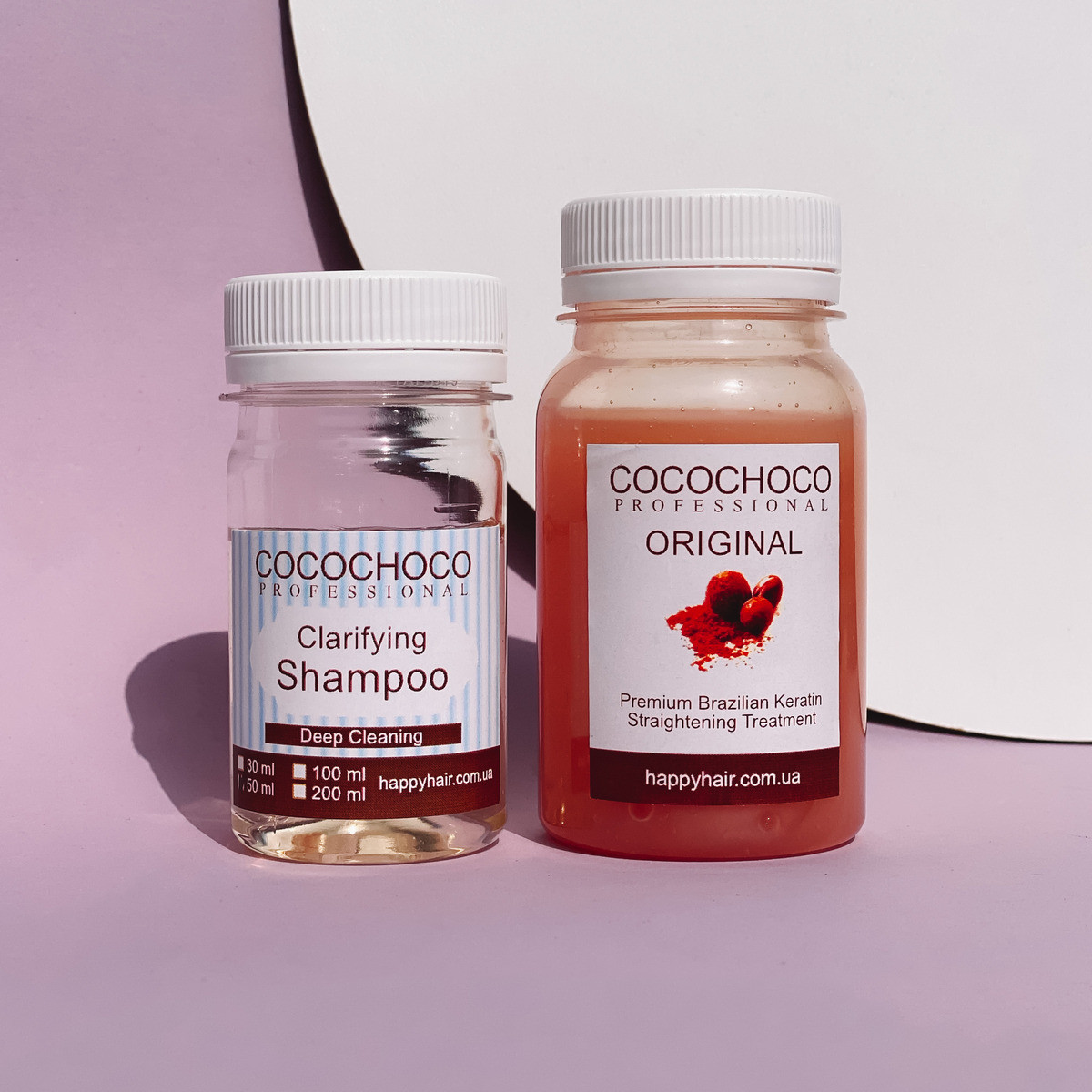 Пробний набір для кератинового випрямлення волосся Cocochoco Original (шампунь 50 мл + кератин 100 мл) розлив