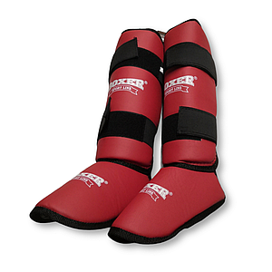 Захист гомілки та стопи BOXER шкірвініл М червоний