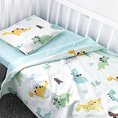 Комплект дитячої постільної білизни з Динозаврами для підліткових ліжок