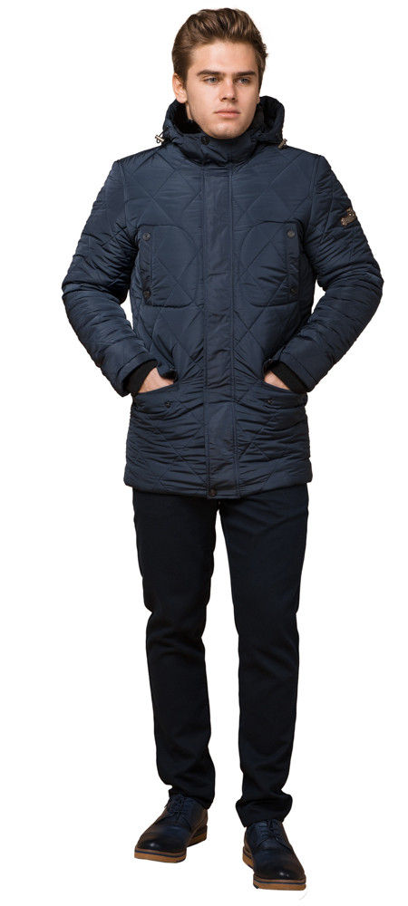 Зручна зимова курточка-тренд чоловіча світло-синя модель 44842
