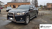 Защита переднего бампера - Кенгурятник Toyota Hilux (04-15)