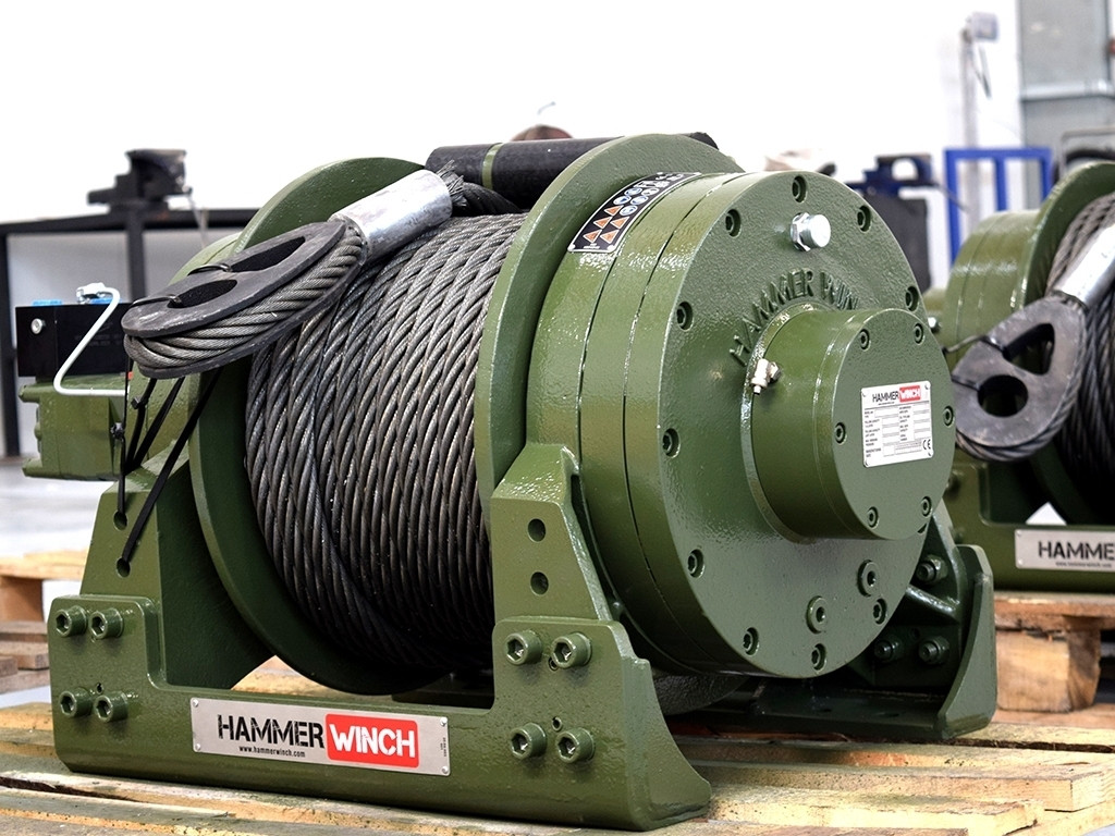 Гідравлічна лебідка тягова 20 т Hammer Winch (пневматичне управління, без тросів)