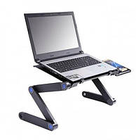 Складаний столик трансформер для ноутбука Laptop TableT8 з вентилятором, портативний столик підставка з