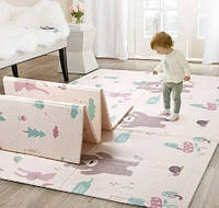 Дитячий термо килимок складний двосторонній 2.0х1.8 м теплий м'який ігровий килимок для повзання малюка
