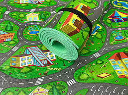 Дитячий килимок 1500×1100×8мм, «Містечко», теплоізоляційний, розвиваючий ігровий килимок.