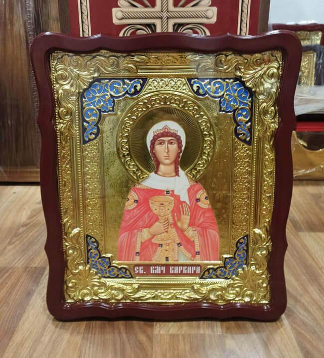Ікона в ризі - Свята мучениця Варвара ростова в православному інтернет магазині