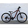 Велосипед гірський двоколісний однопідвісний на сталевій рамі TopRider 550 27,5" колеса 15" рама коричневий, фото 2