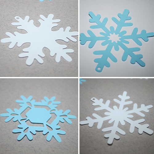 Снежинки 3Д объемные картонные матовая новогодние снежинки декор Новый год Комплект 12 шт. - фото 3 - id-p202592661