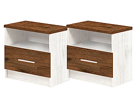 Тумба прилiжкова з ДСП Маркос дуб Апріл (2 шт.) Мебель Сервіс