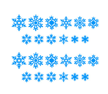 Снежинки 3Д объемные картонные матовая новогодние снежинки декор Новый год Комплект 12 шт. - фото 4 - id-p202592661