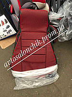 Автомобильные чехлы на ВАЗ 2105 2107 фирмы Пилот авточехлы на сидения красные тканевые